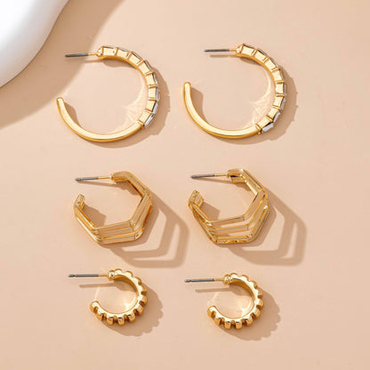 Trio Hoop Earrings Set