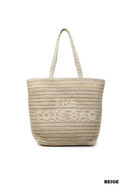 Straw Woven The Tote Bag