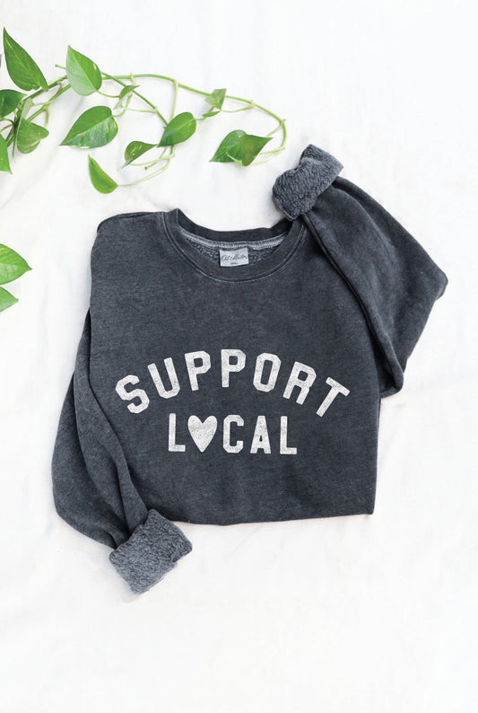 SUPPORT LOCAL Mineral Graphic Sweatshirt - Whimsical Details