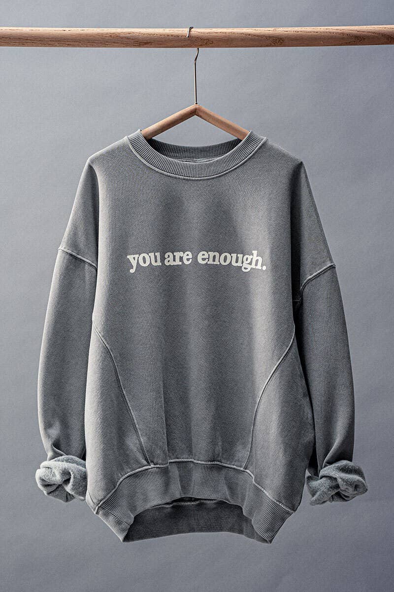 You are Enough Graphic Crewneck Sweater