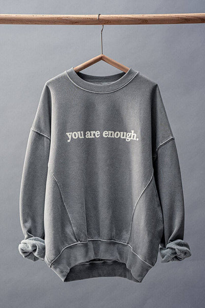 You are Enough Graphic Crewneck Sweater