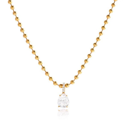 Sarah Round Rhinestone Necklace