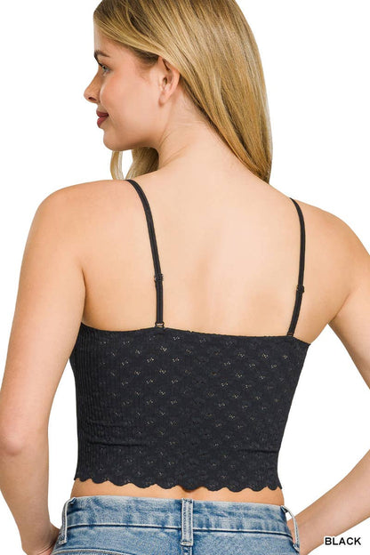 Seamless Lace Bralette With Bra Pads