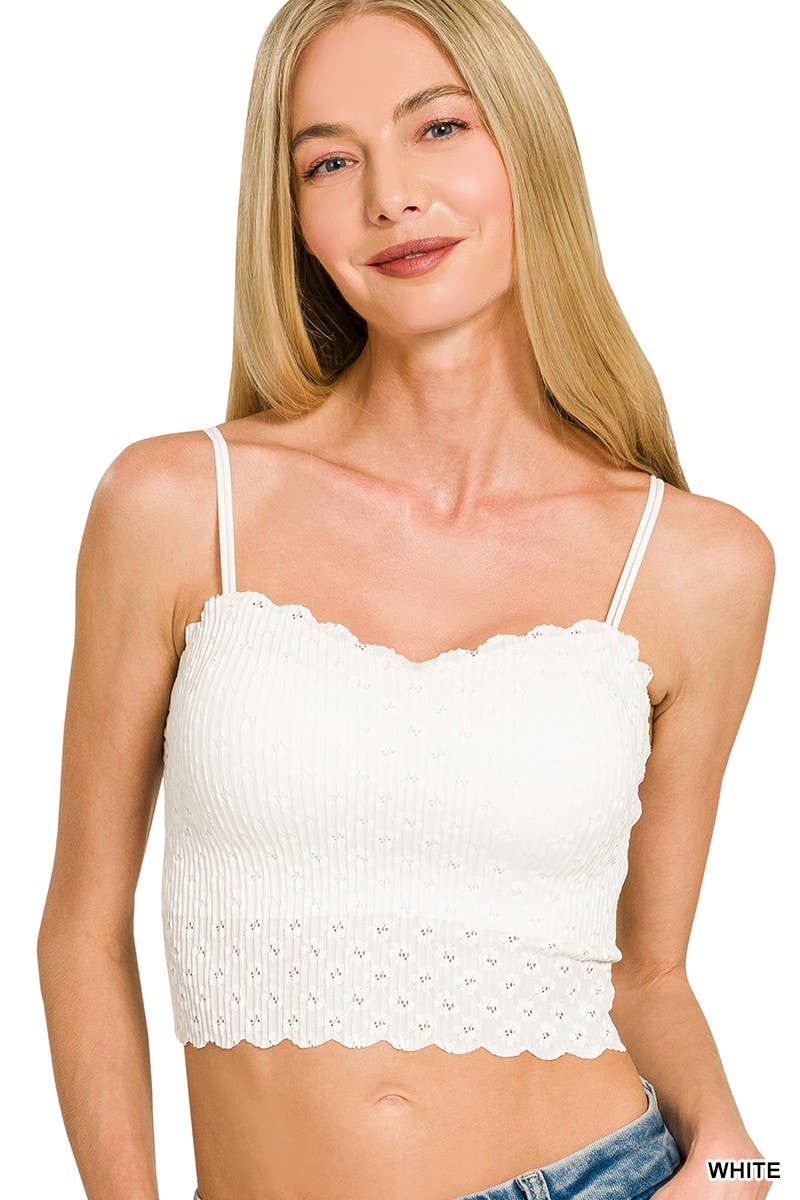 Seamless Lace Bralette With Bra Pads