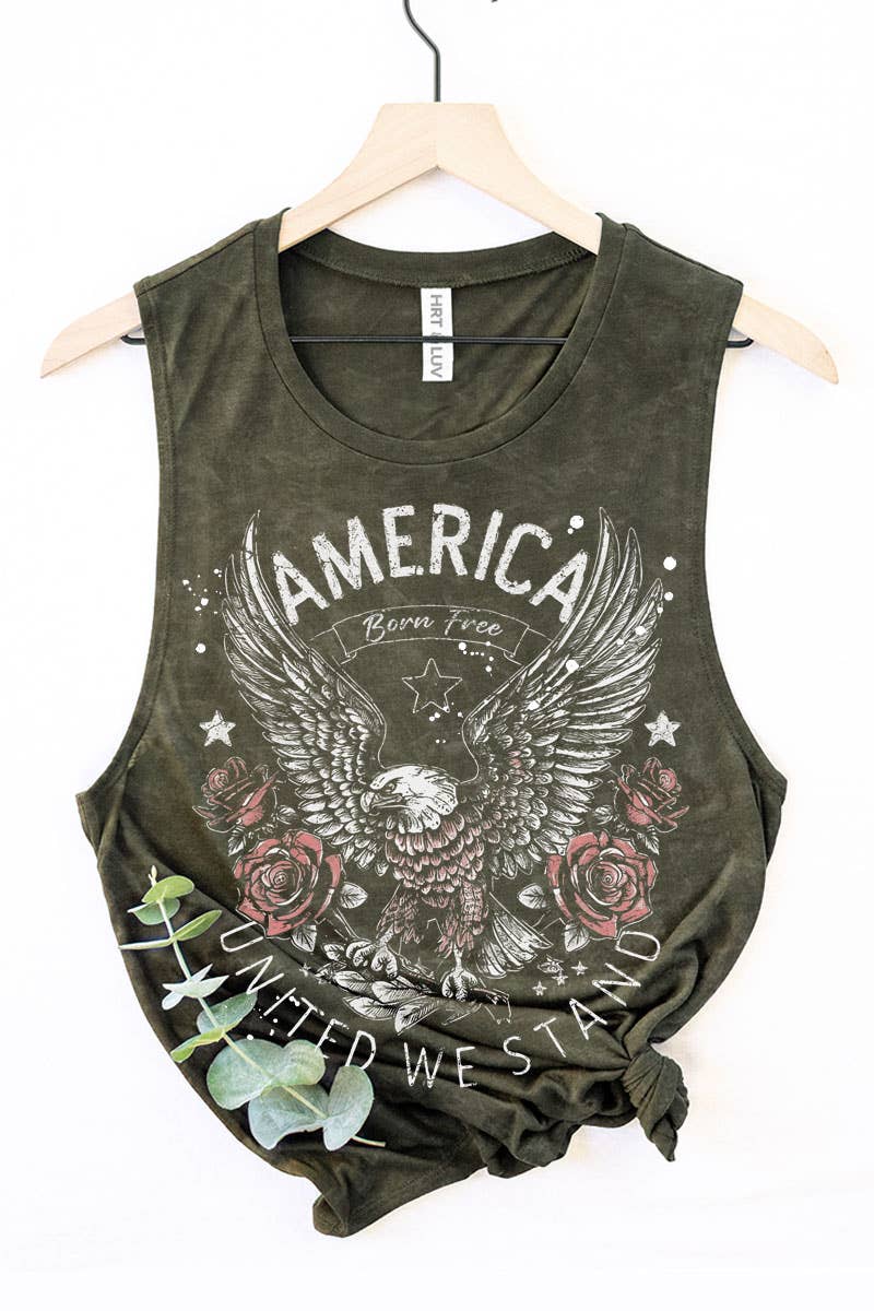AMERICA BONE FREE MINERAL GRAPHIC TANK TOP