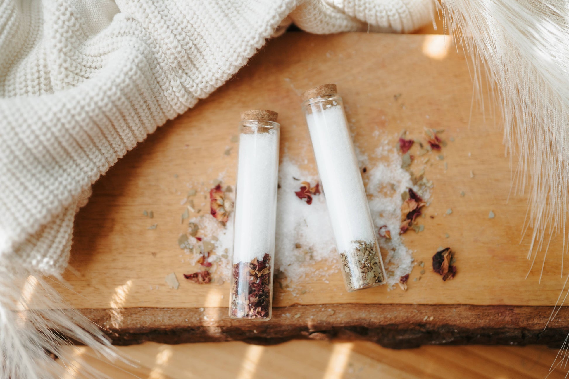 Festive Bath Salts -Stocking Stuffers & Christmas Ornaments - Whimsical Details - []