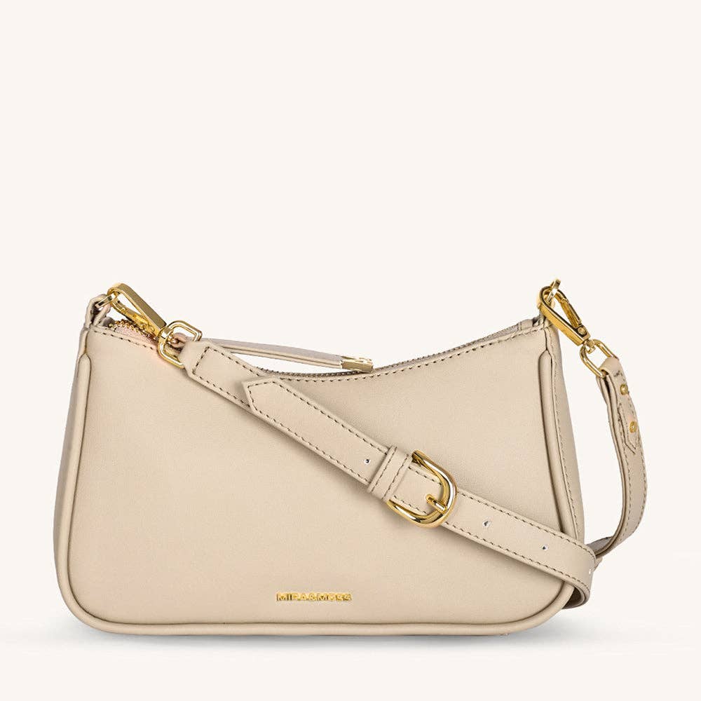 Mira & Moss Madisson Crossbody Bag - Light Taupe - Whimsical Details - ["bag","handbag","shoulder bag","sling bag"]