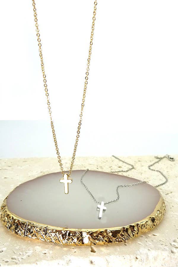 Stephanie Mini Cross Necklace