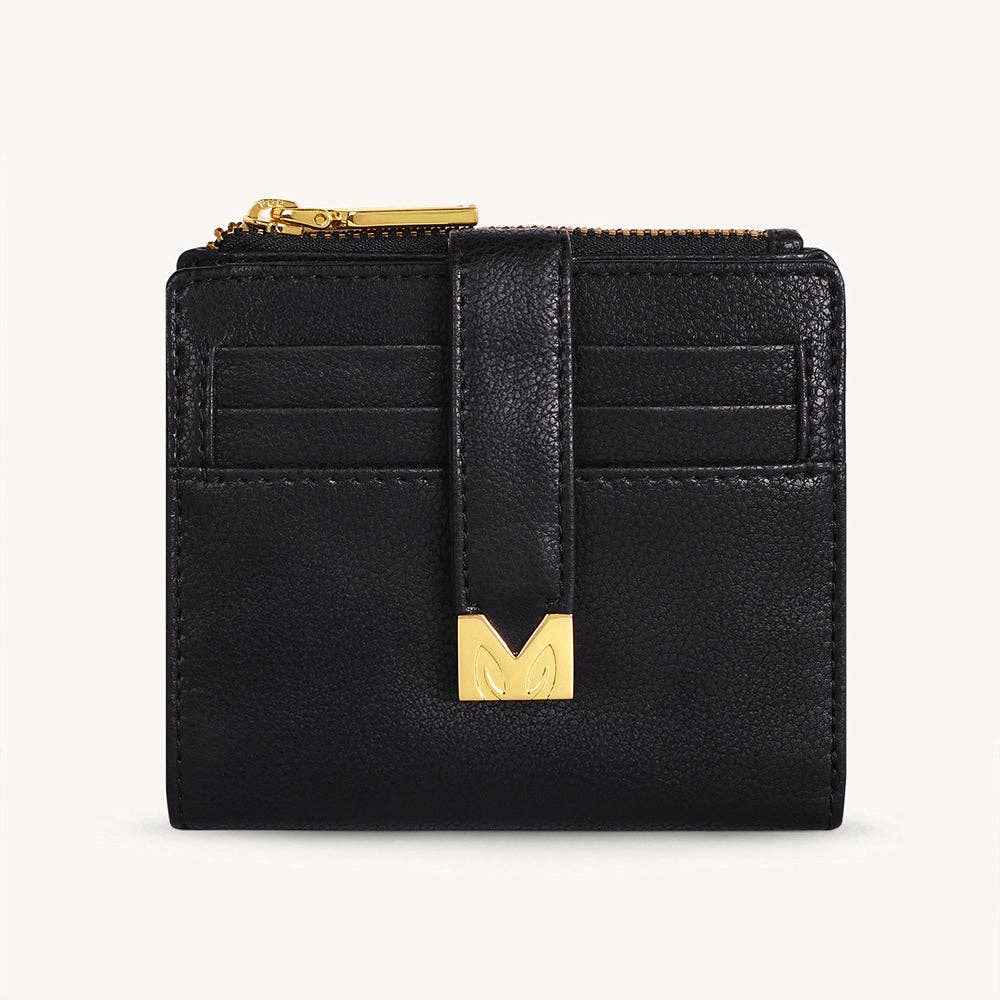 Mira & Moss Regina Compact Wallet - Black