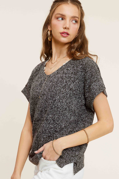 Soft Lightweight Loose Fit Textured Pullover Sweater