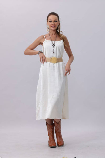 Resort Eco Chic Woven Belt with Oversized Buckle
