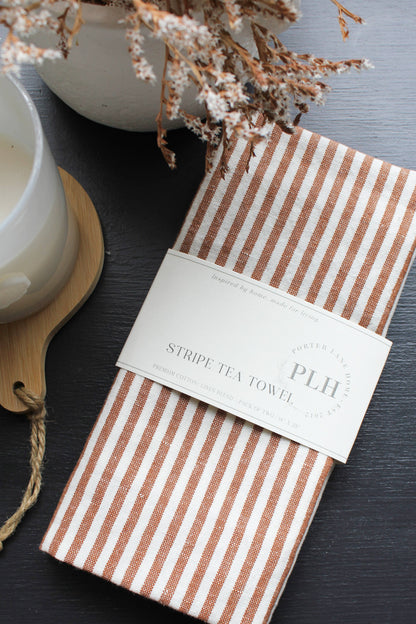 Stripe Tea Towel Set - Whimsical Details - ["dish towel","hand towel","tea towel","towels"]