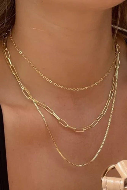 Susan Layered Necklace 18K Gold Plated