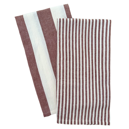 Stripe Tea Towel Set - Whimsical Details - ["dish towel","hand towel","tea towel","towels"]