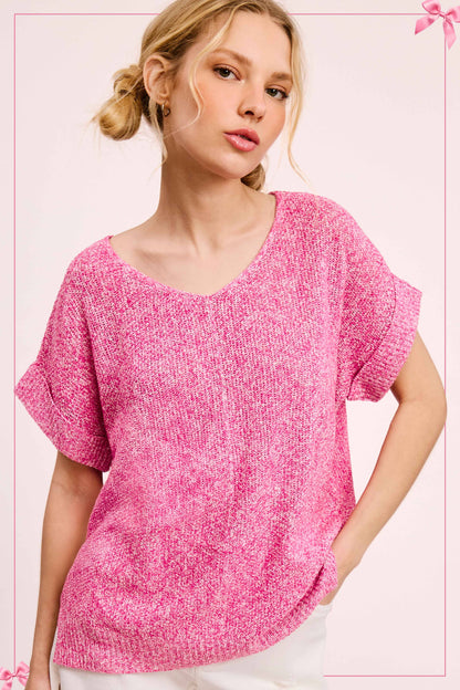 Soft Lightweight Loose Fit Textured Pullover Sweater