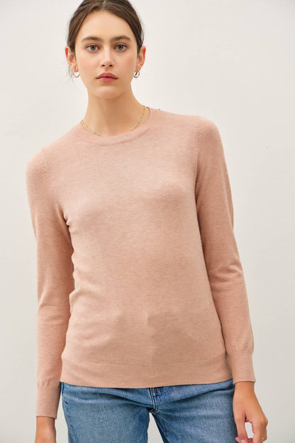 Basic Crew Neck Soft Knit Sweater