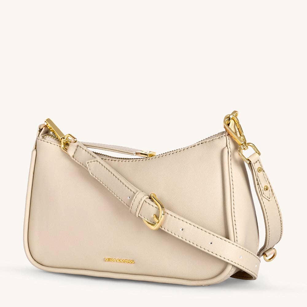 Mira & Moss Madisson Crossbody Bag - Light Taupe - Whimsical Details - ["bag","handbag","shoulder bag","sling bag"]