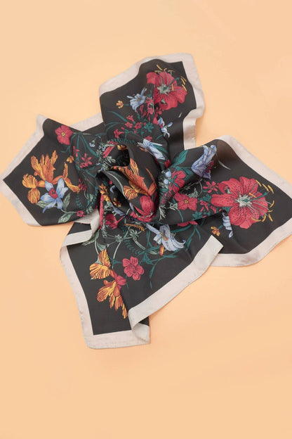 Large Floral Print Bandana Scarf