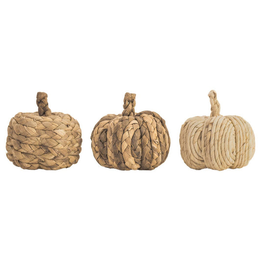 Natural Woven Pumpkin Box Set Fall - Whimsical Details - []