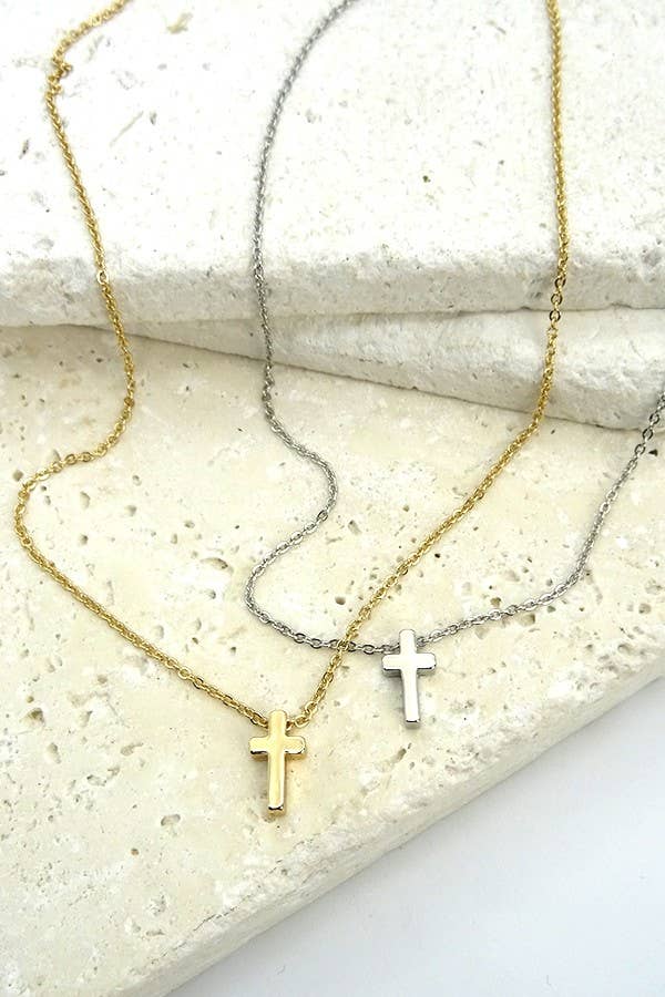 Stephanie Mini Cross Necklace
