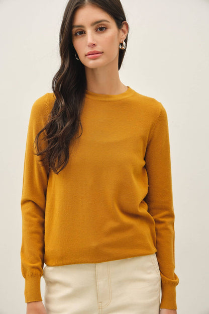Basic Crew Neck Soft Knit Sweater