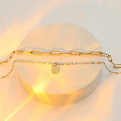 WILLA 18K STAINLESS STEEL TARNISH FREE LAYERED NECKLACE