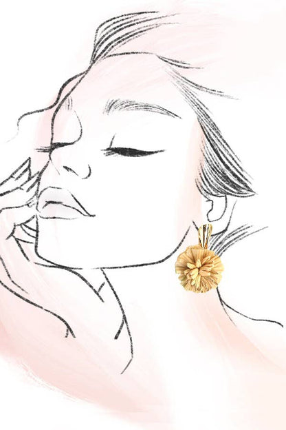 Amanda Raffia Flower Drop Earrings