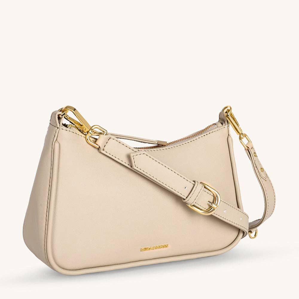 Mira & Moss Madisson Crossbody Bag - Light Taupe - Whimsical Details - ["bag","handbag","shoulder bag","sling bag"]