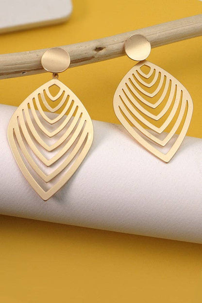 Lauren Leaf Cutout Drop Earrings
