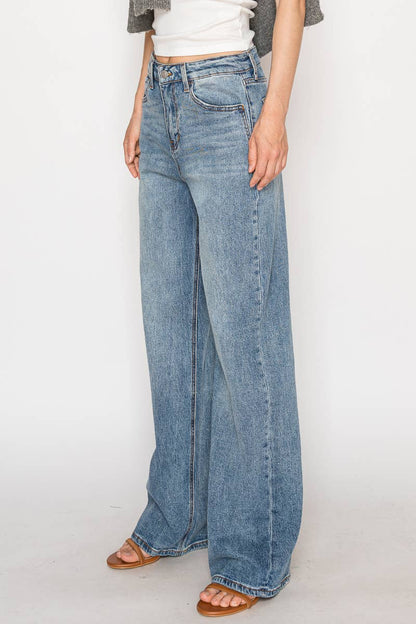 Ultra High Rise 90's Straight Jeans - Whimsical Details - ["denim","jeans","straight jeans"]
