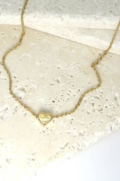 ANNA CLASSIC MINI HEART NECKLACE - Whimsical Details - ["gold","heart","heart necklace","necklace","silver"]