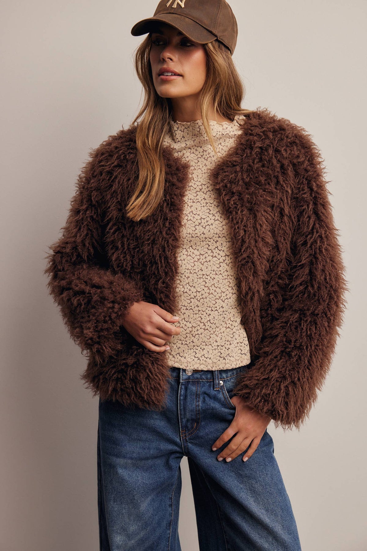 Shaggy Faux Fur Jacket