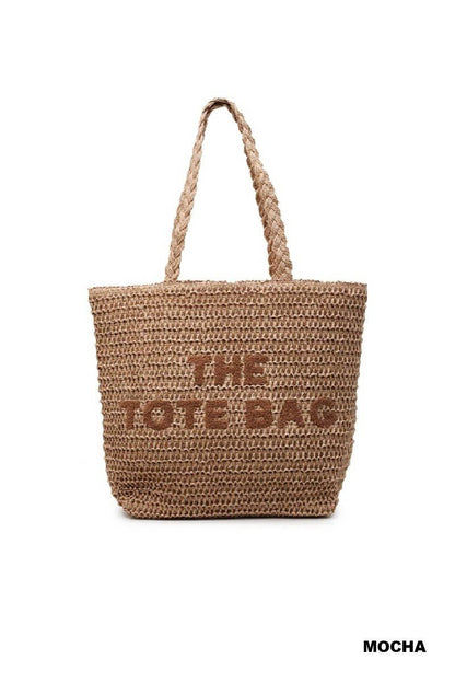 Straw Woven The Tote Bag