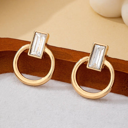 Jacqueline Crystal Cut Door Knocker Earrings