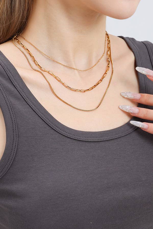 Susan Layered Necklace 18K Gold Plated