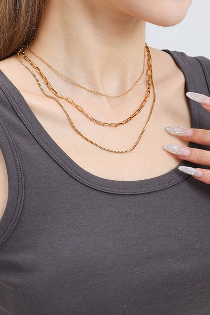 Susan Layered Necklace 18K Gold Plated