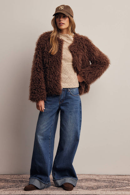 Shaggy Faux Fur Jacket