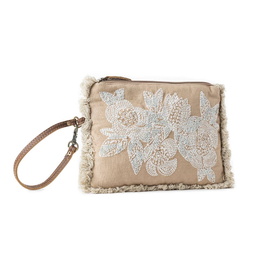 Meadow Lace Embroided Pouch