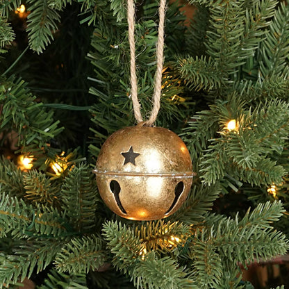 Vintage Golden Bell w. jute loop - Whimsical Details - []