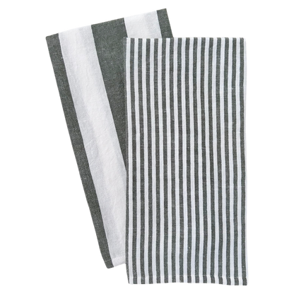 Stripe Tea Towel Set - Whimsical Details - ["dish towel","hand towel","tea towel","towels"]