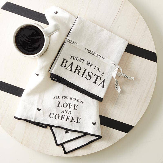 Love & Coffee Tea Towel - Whimsical Details - ["love","love & coffee","tea towel"]