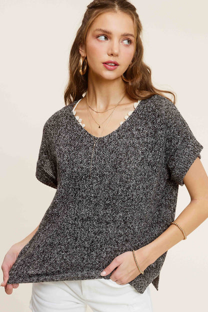 Soft Lightweight Loose Fit Textured Pullover Sweater
