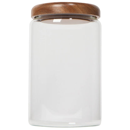 Glass Jar with Acacia wood lid - 32 oz