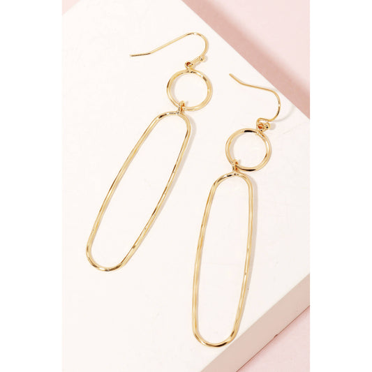 Dainty Wire Shapes Dangle Hook Earrings