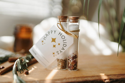 Festive Bath Salts -Stocking Stuffers & Christmas Ornaments - Whimsical Details - []