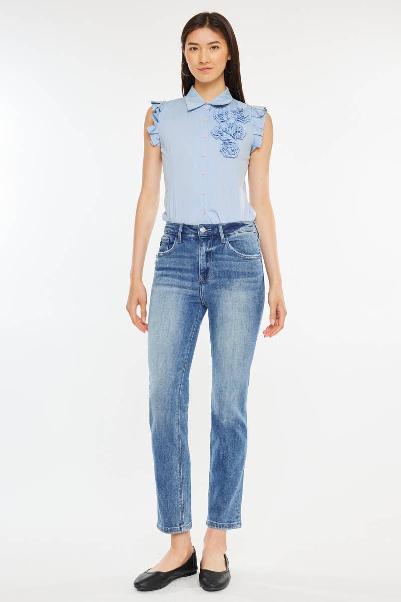 High Rise Straight Leg Jeans