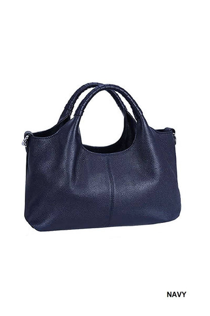 Genuine Vegan Leather Hobo Tote Bag