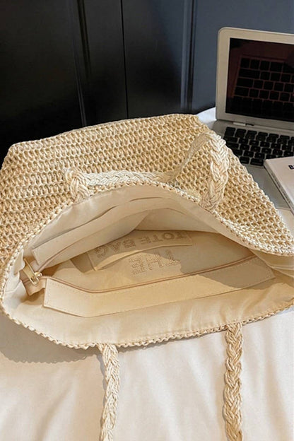 Straw Woven The Tote Bag