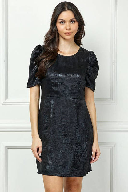 Metallic Shift Dress