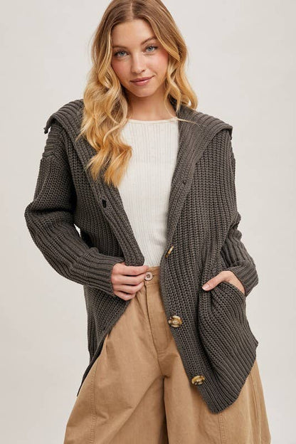 Button Down Knit Cardigan